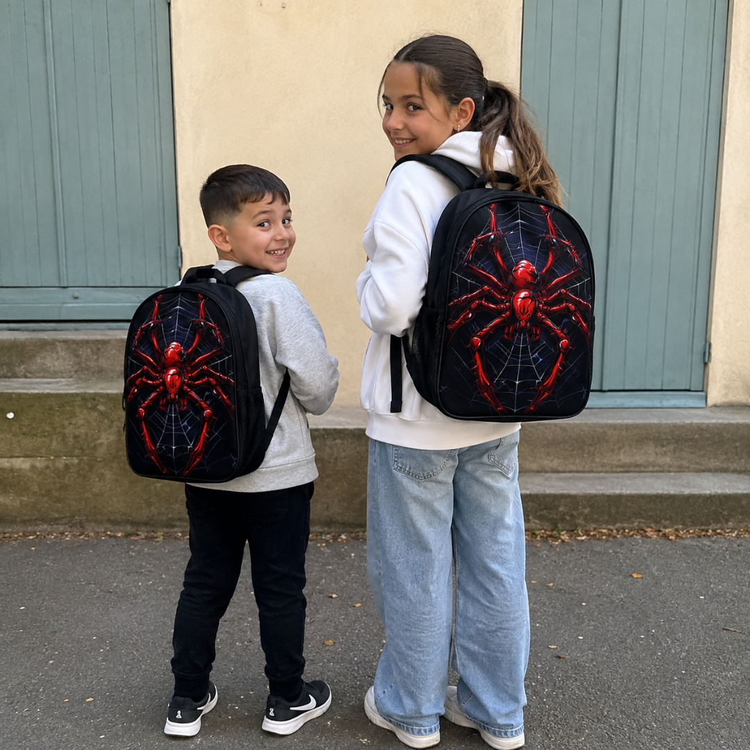 Cartable Spider-Man Garçon Primaire - Pack Rentrée avec Trousse