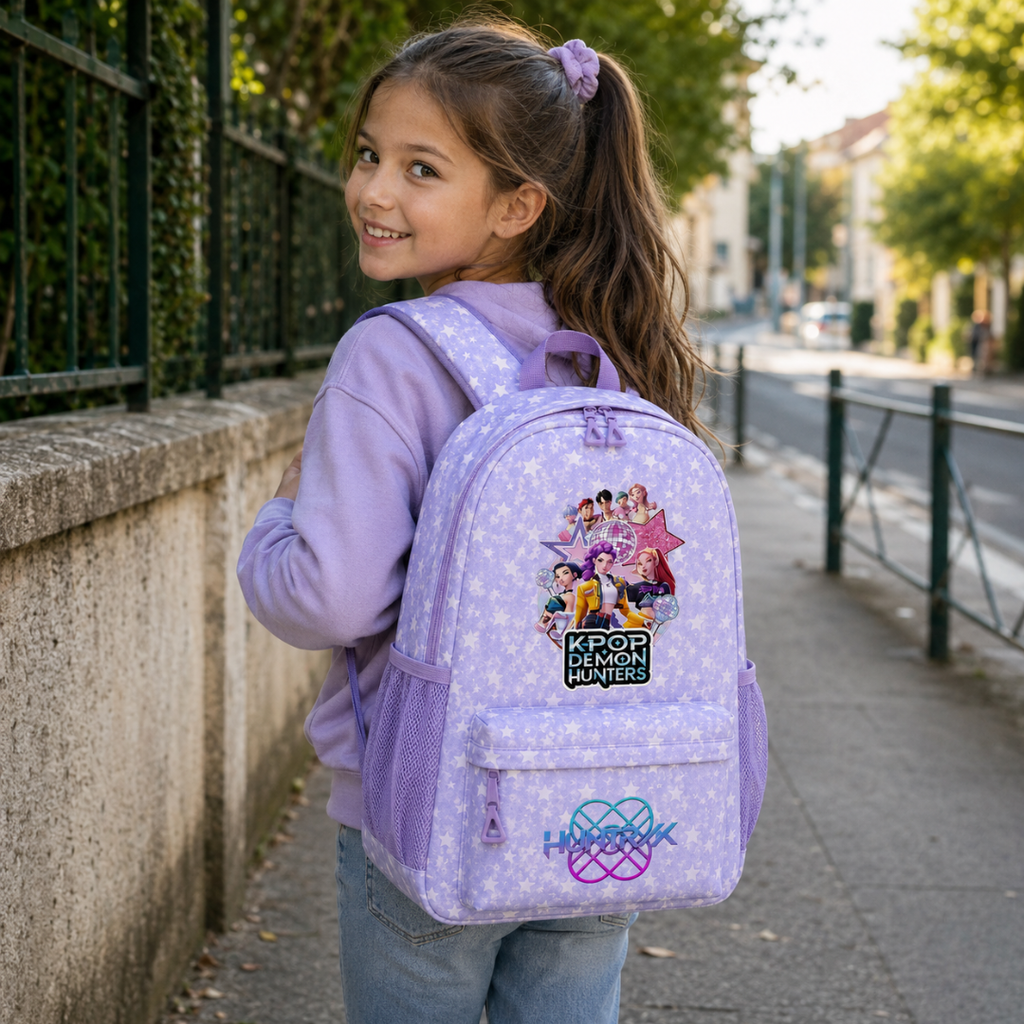 Cartable Kpop Demon Hunters Fille Primaire - Pack Rentrée avec Trousse
