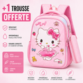 Cartable Hello Kitty Fille Primaire - Pack Rentrée avec Trousse