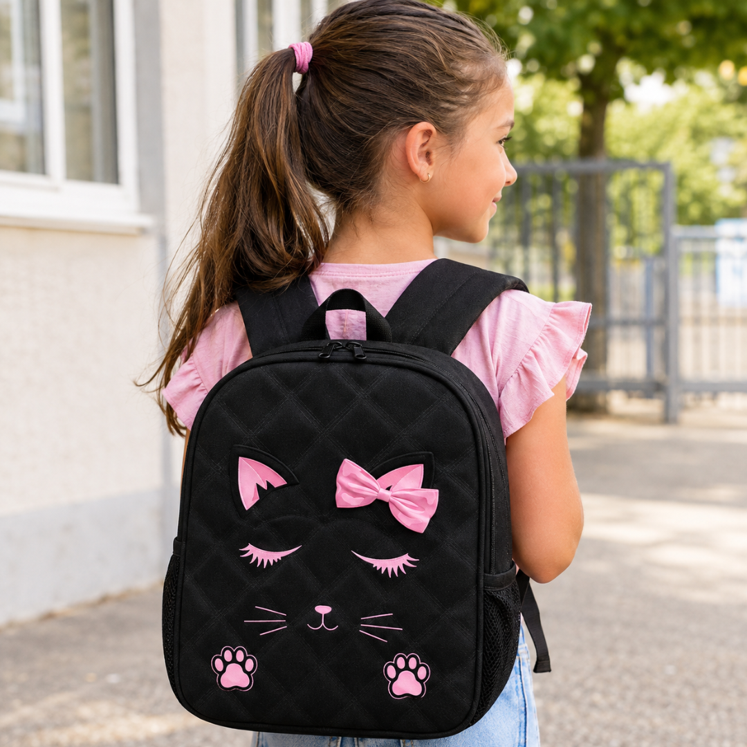 Cartable Chat Fille Primaire - Pack Rentrée avec Trousse